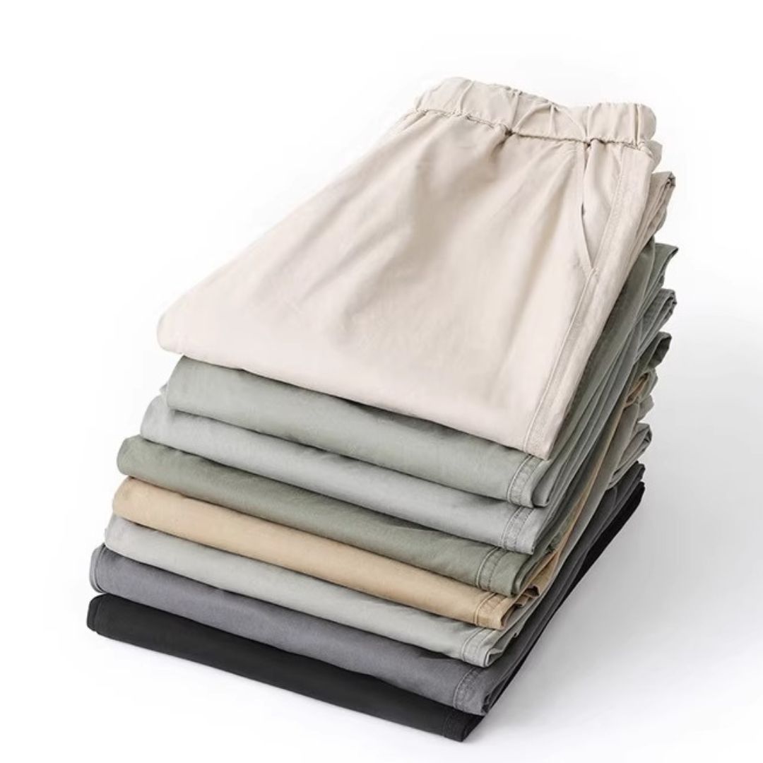 Thin Loose Tapered Cropped Pants