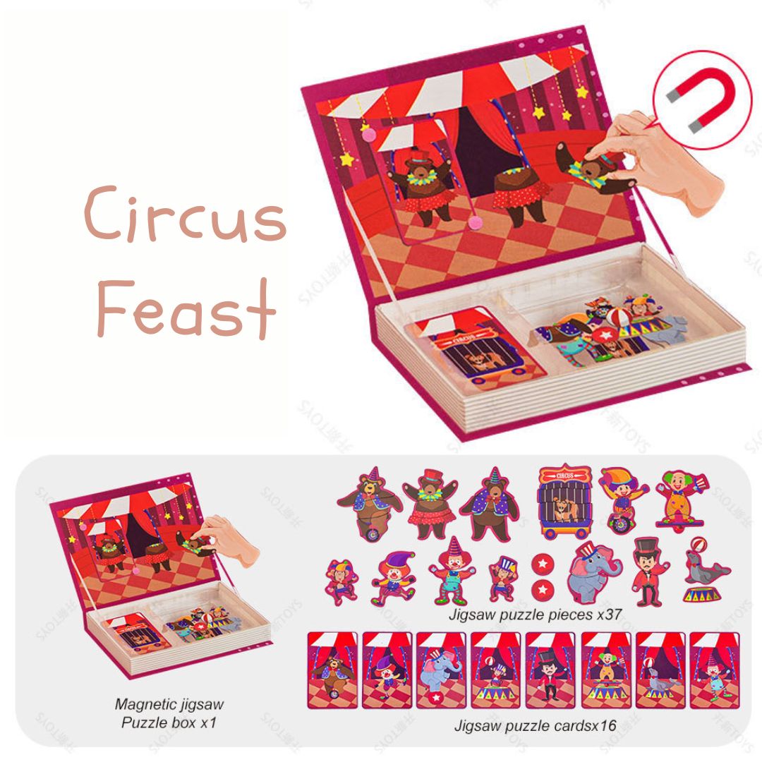 DIY 教育用磁気パズルブックおもちゃ