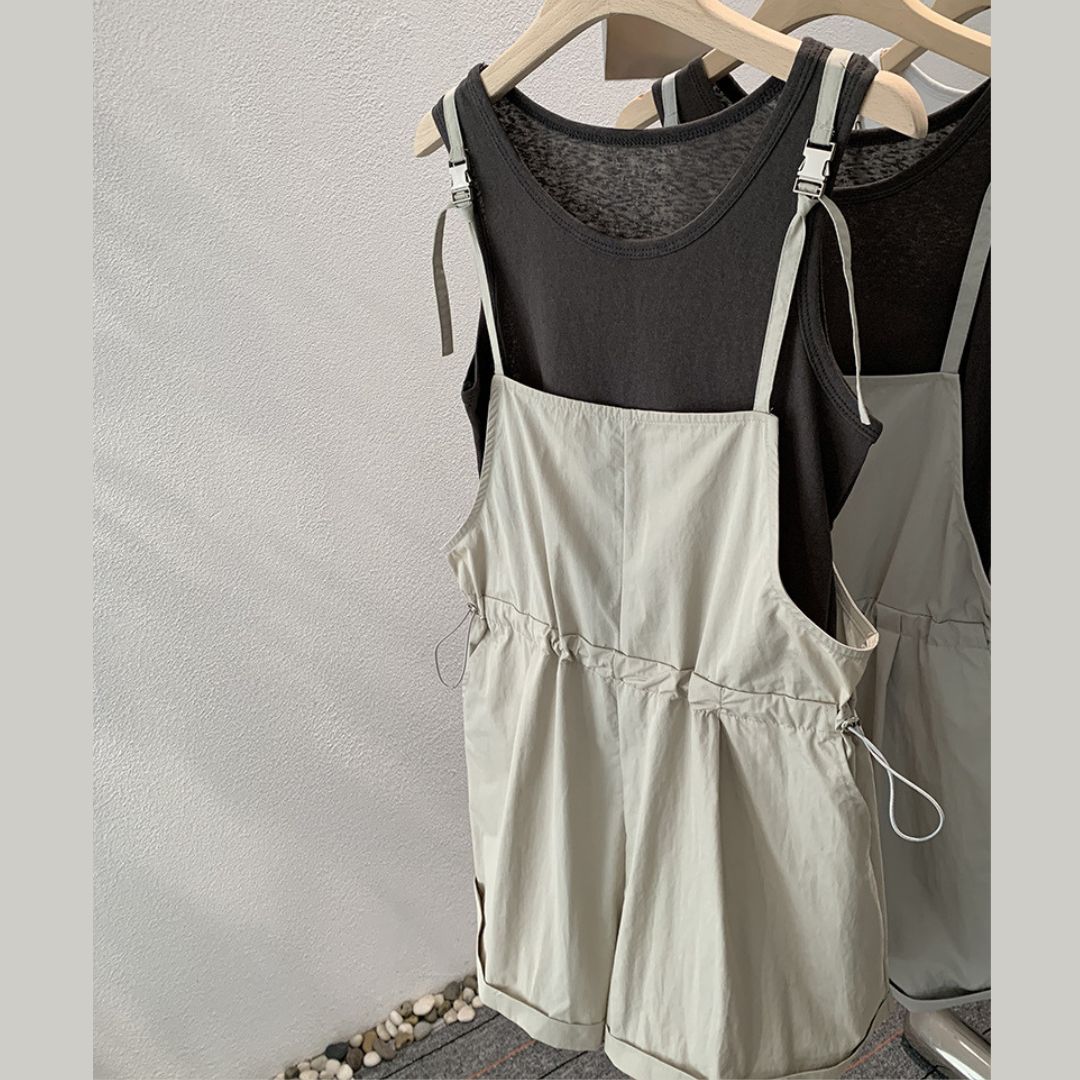 Vest + Camisole Jumpsuit Two Piece Set