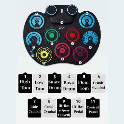 Portable Roll-Up Electronic Drum