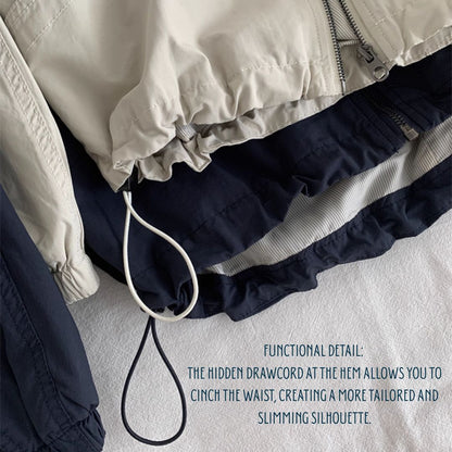Women's Retro-Style Short-Length Hooded Trench Coat