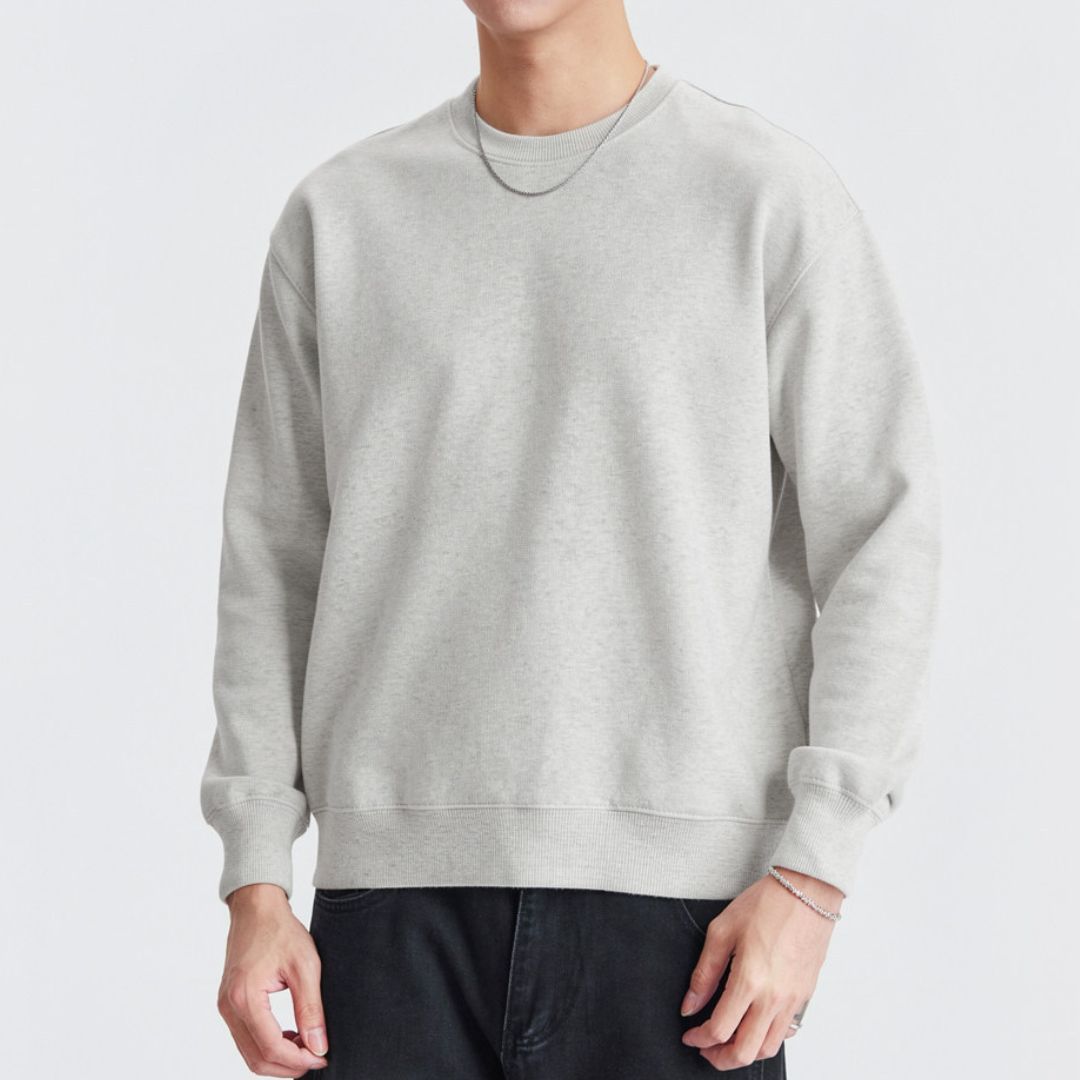 Solid Crewneck Airy Sweatshirt