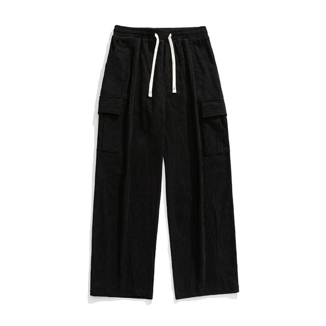 Corduroy Relaxed-Fit Cargo Pants