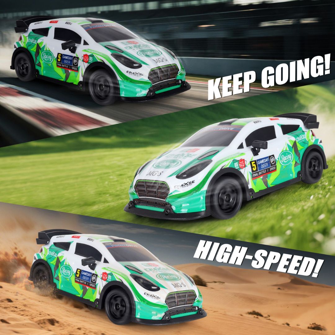 1:18 Scale 4WD High-Speed RC Drift Car with LED Lights