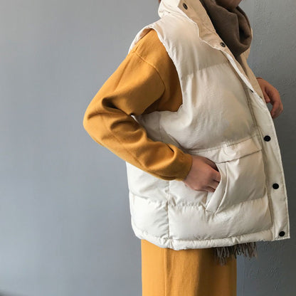 Japanese-style loose-fit quilted vest