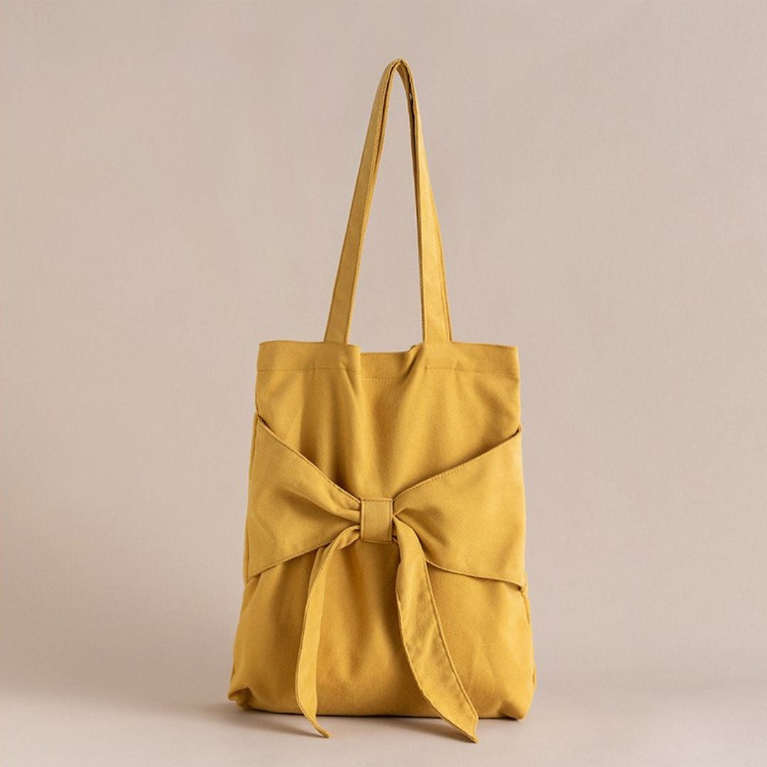Bowknot Canvas Shoulder Bag