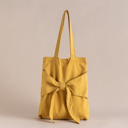 Bowknot Canvas Shoulder Bag