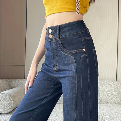 軽量ハイウエストルーズストレートパンツ