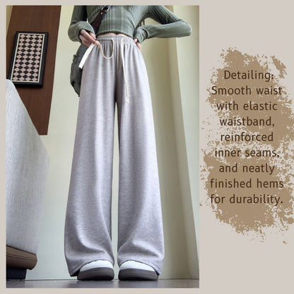 High-Waisted Loose Straight-Leg Casual Pants for Fall