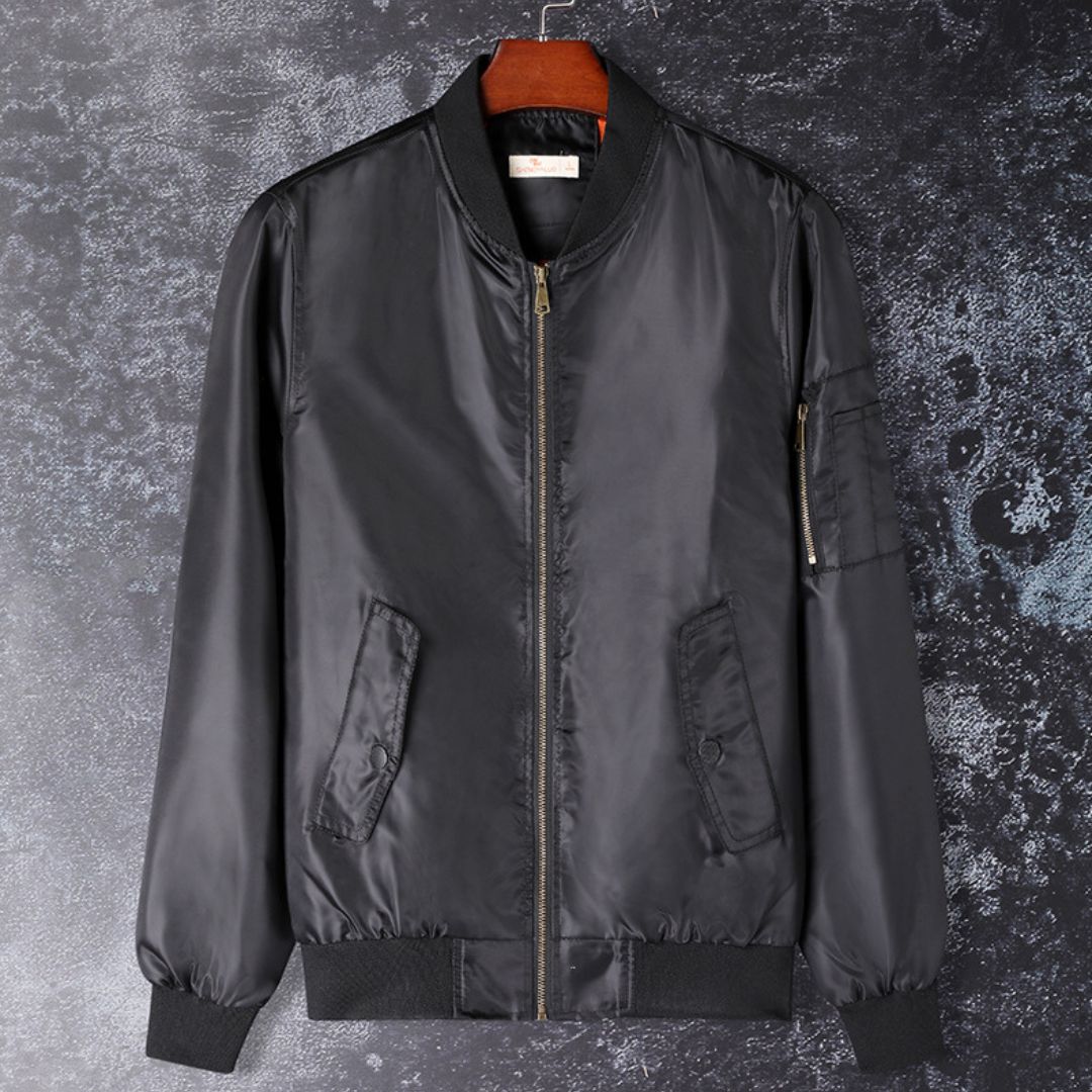 Solid-color Bomber Jacket
