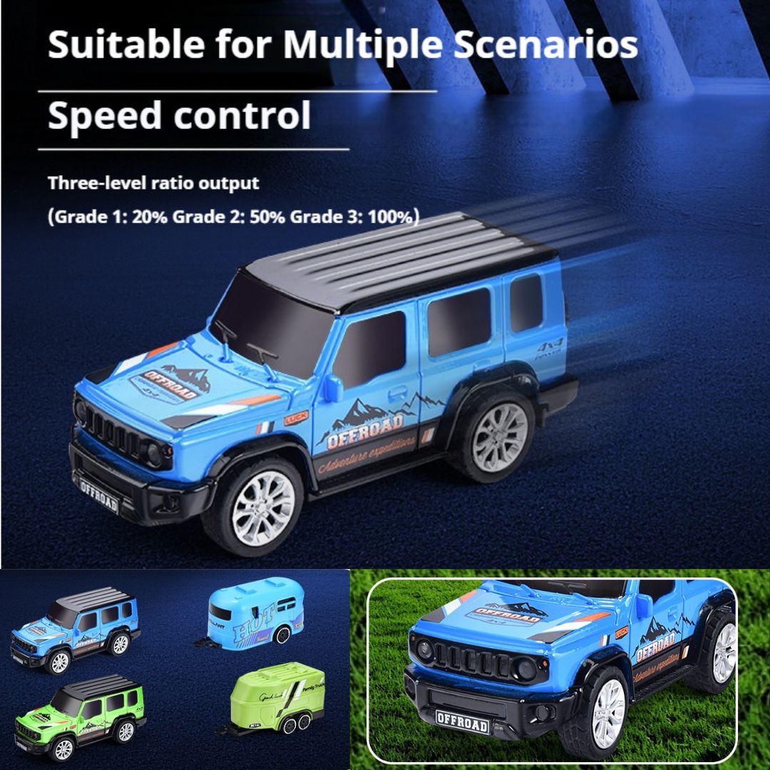 1:64 Mini Remote Control Off-Road Vehicle Trailer