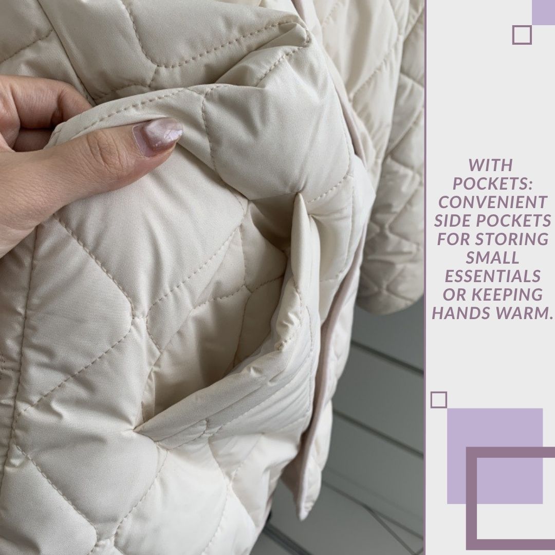 Reversible Diamond-Pattern Padded Jacket