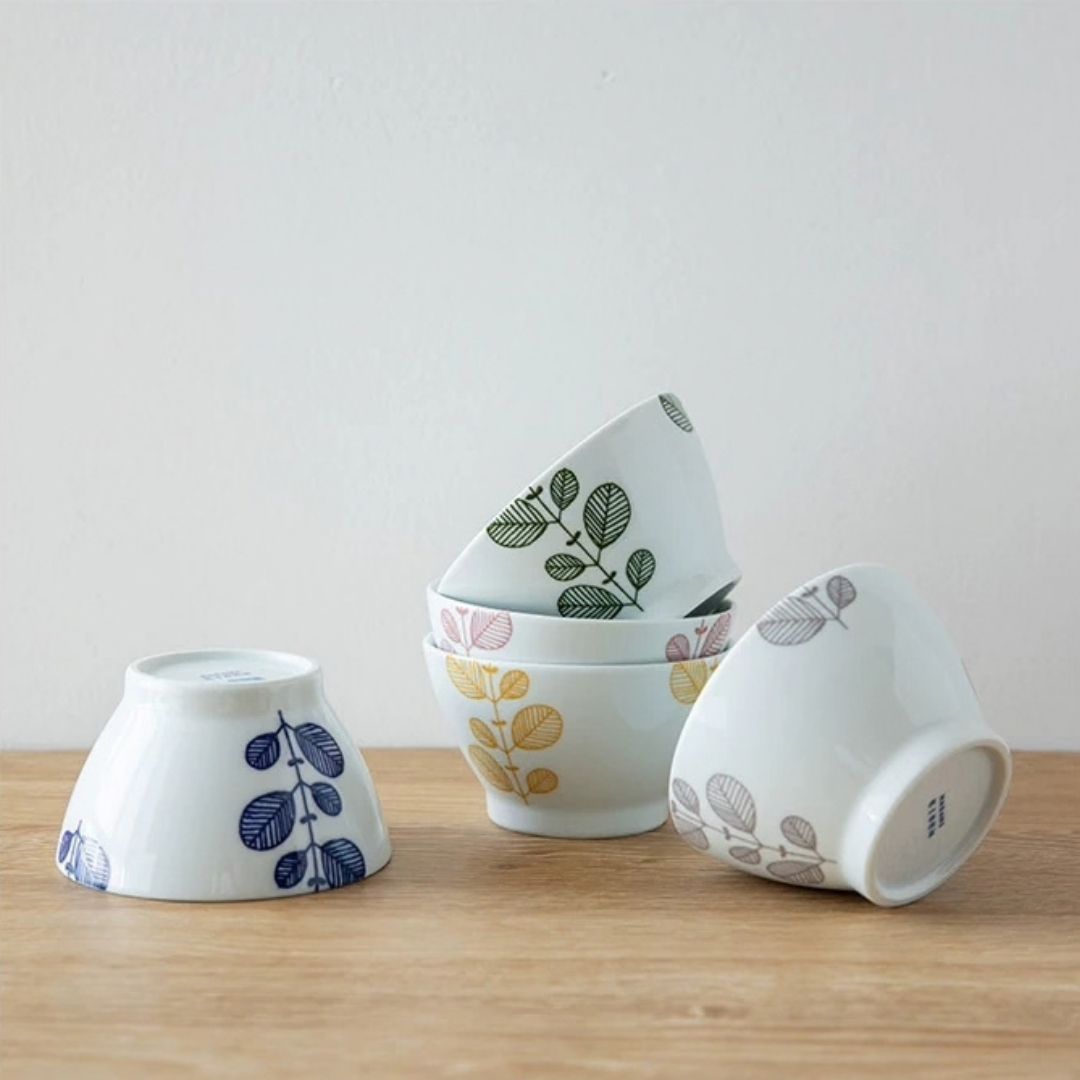 Mint Leaf Rice Bowl Set