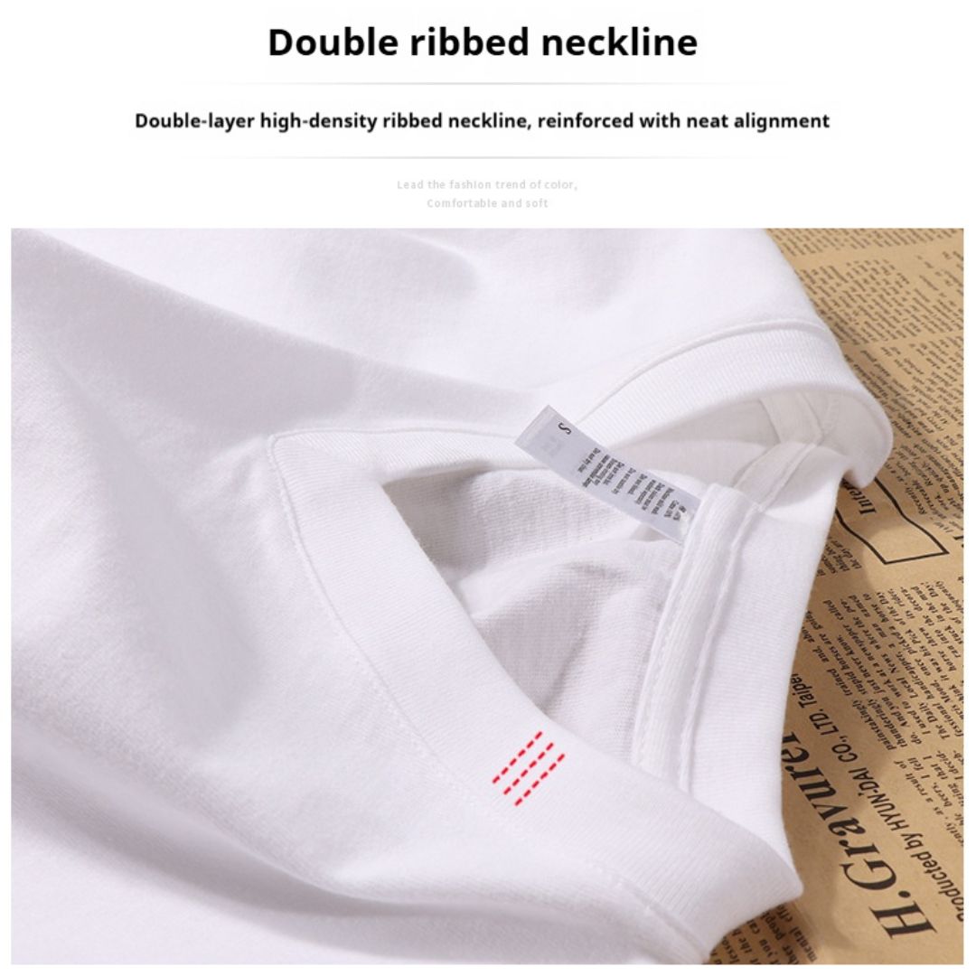 250g Pure Cotton V-Neck Short Sleeve T-Shirt (Min. 2 pcs)