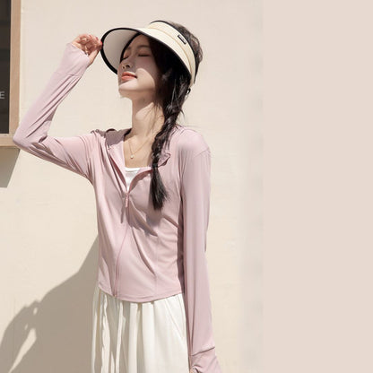 Sun-protective slim-fit sports jacket