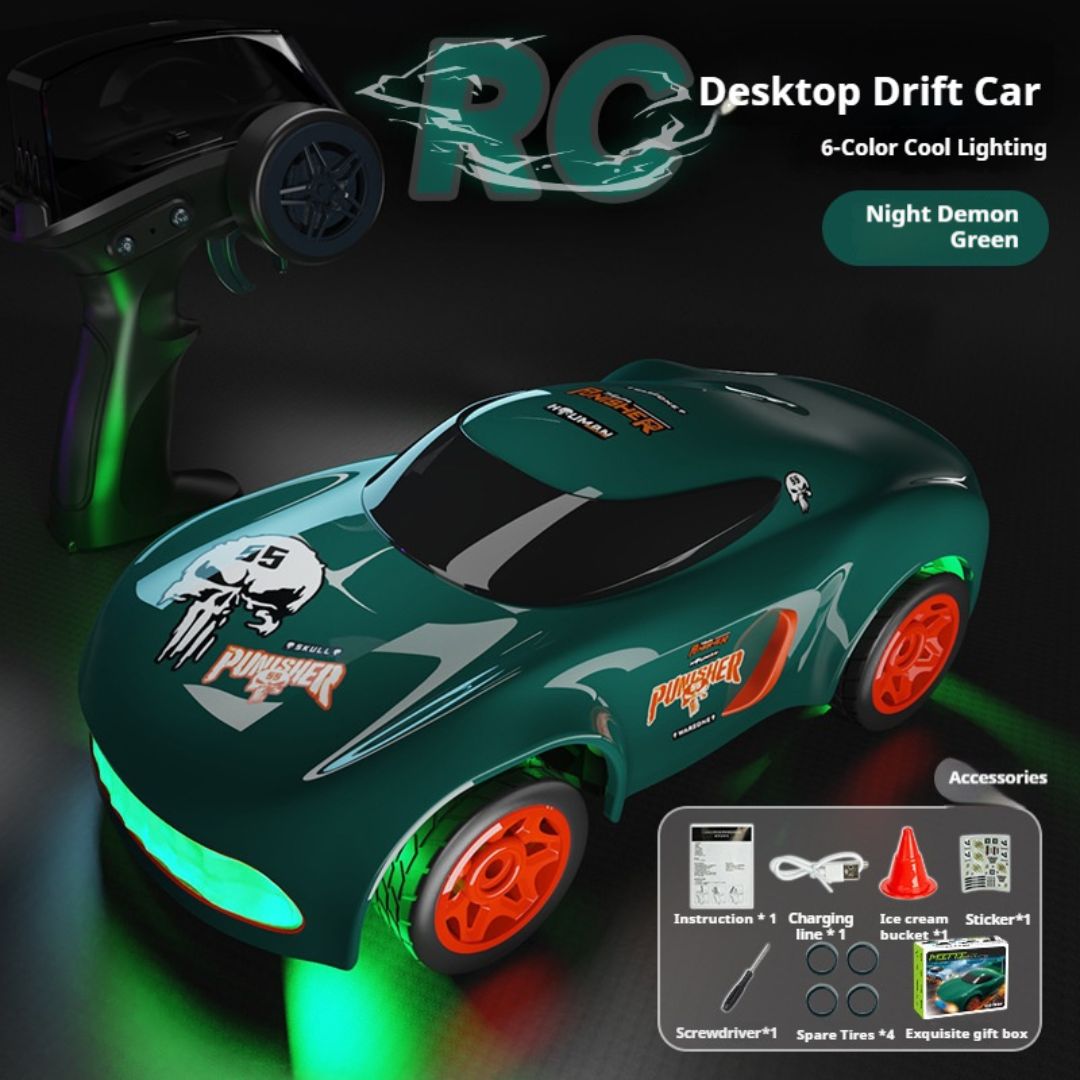 1:64 Mini LED Remote Control Racing Car