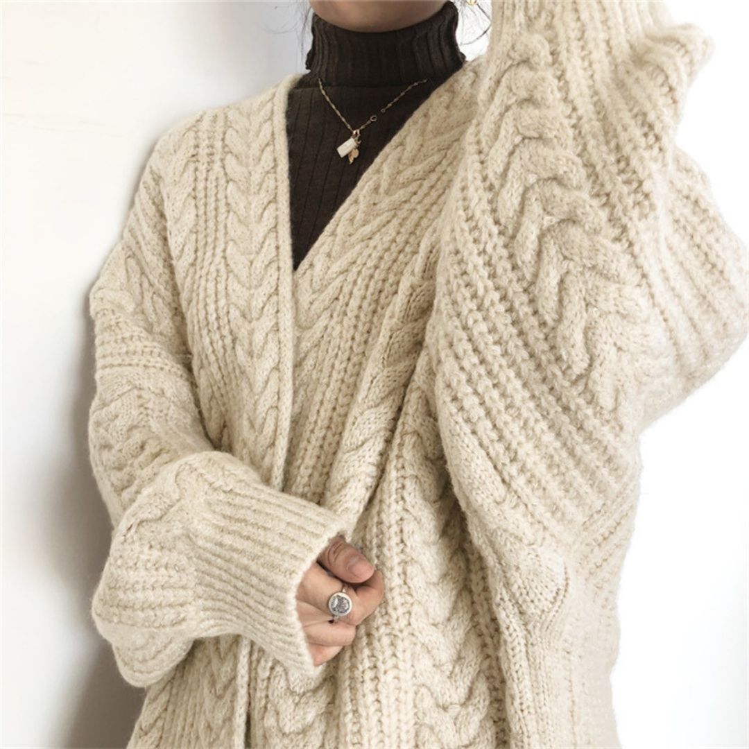 Japanese-Inspired Oversized Knit Cardigan