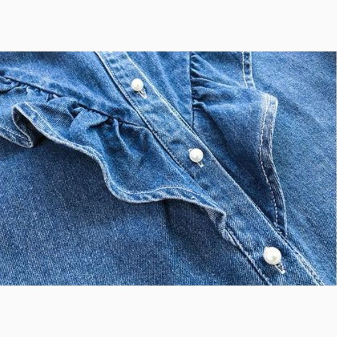 Ruffle Denim Shirt