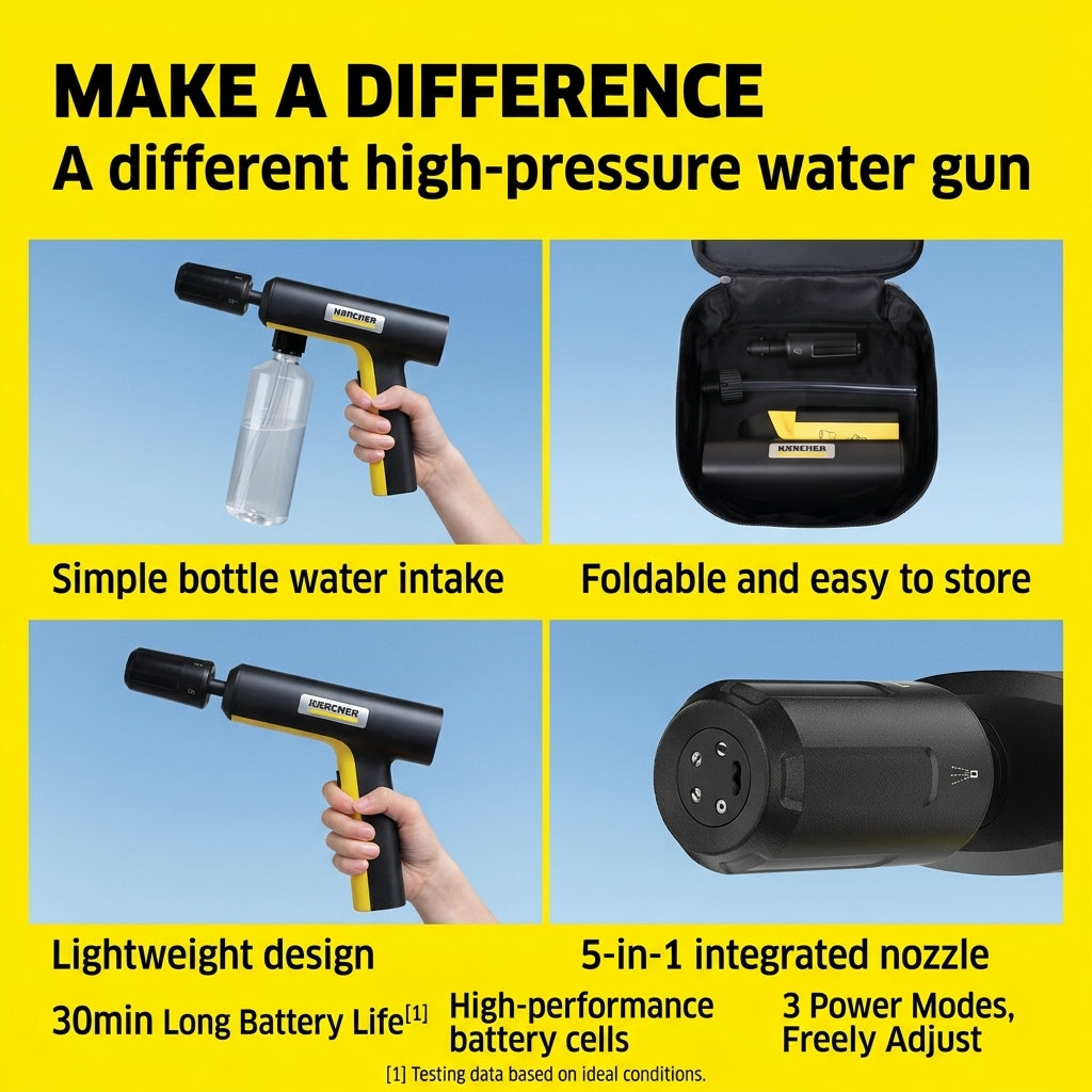 KARCHER KHB Air ワイヤレス折りたたみ式高圧水銃