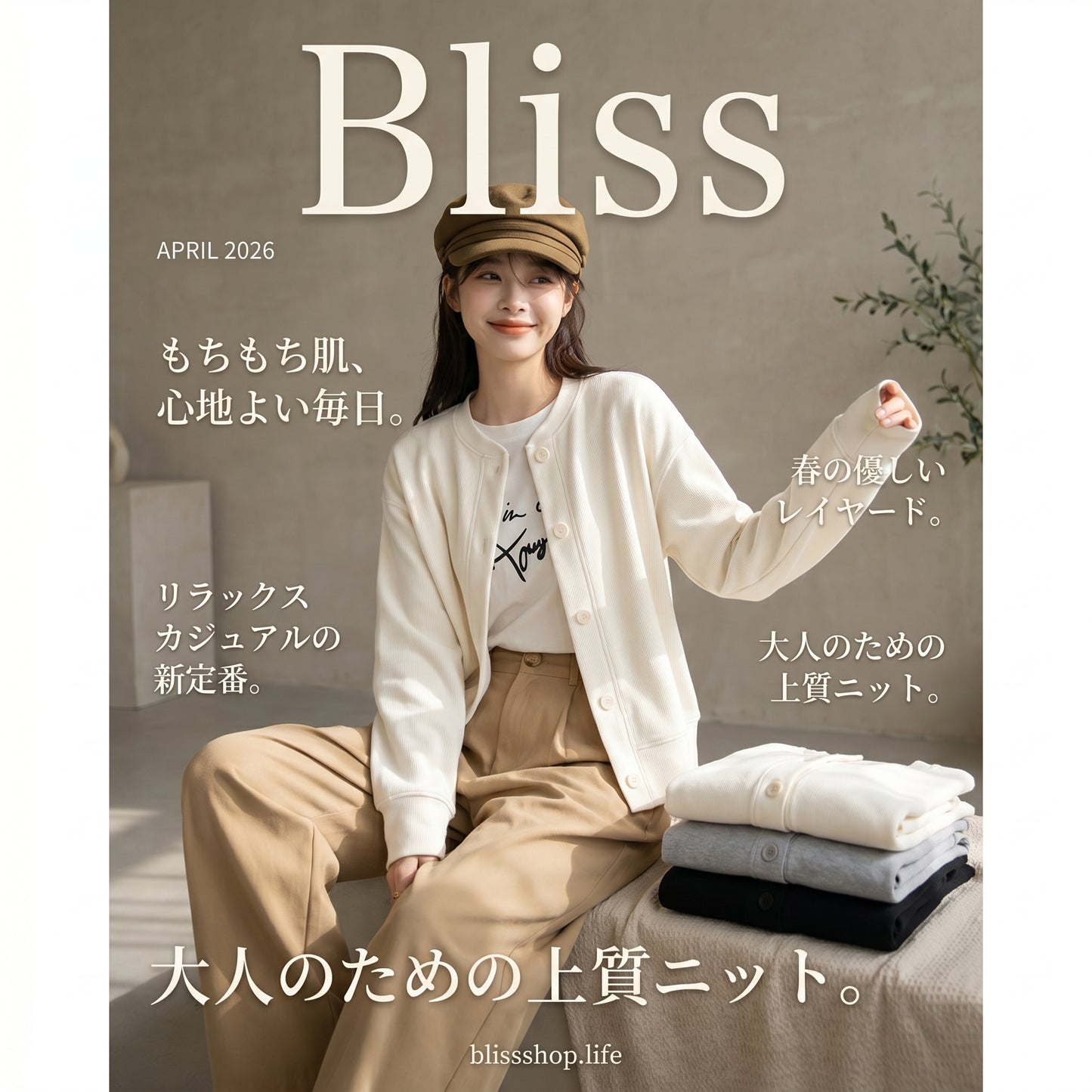 Japanese-Style Round-Neck Button Jacket