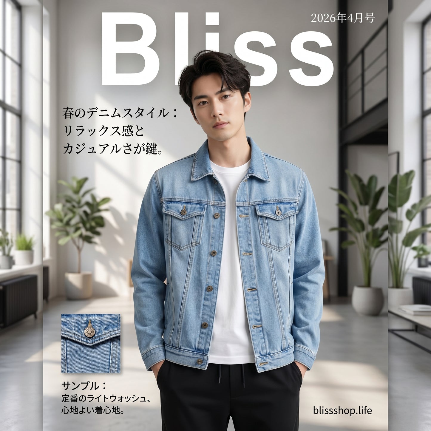 男士修身牛仔外套