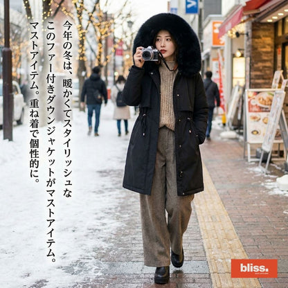 大毛領加絨外套
