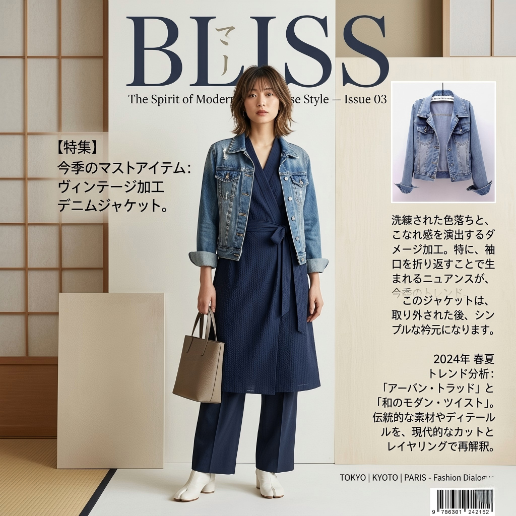 スリムフィットフード付きデニムジャケット