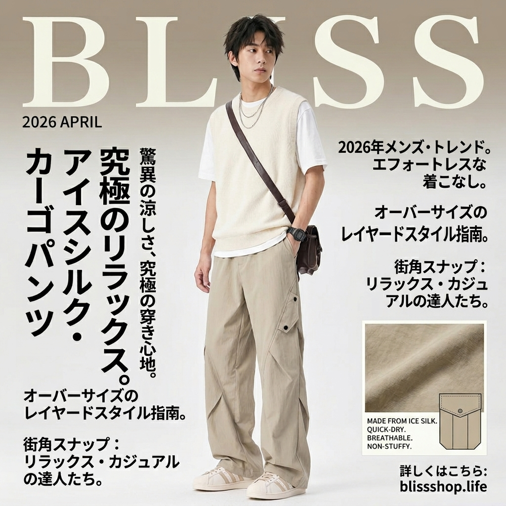アイスシルク クイックドライ カーゴパンツ 