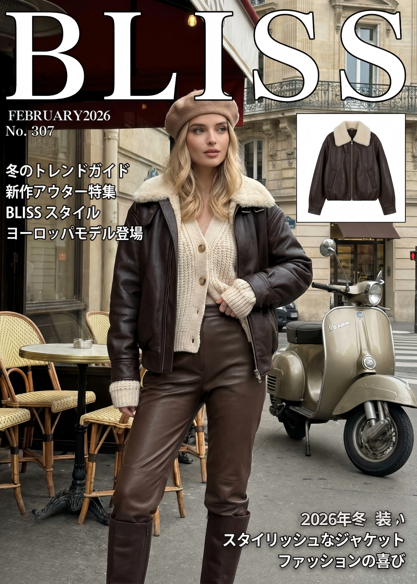 American Vintage Oversized Lapel PU Jacket