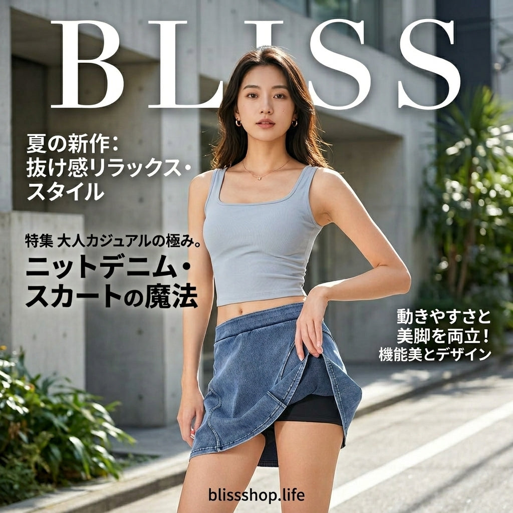 デニム風ツーインワンヨガフィットネスショーツ