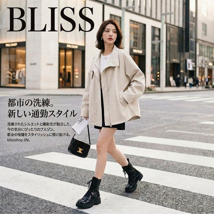 Turn Down Collar Windproof Cape Trench Coat