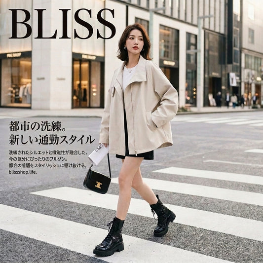 Turn Down Collar Windproof Cape Trench Coat