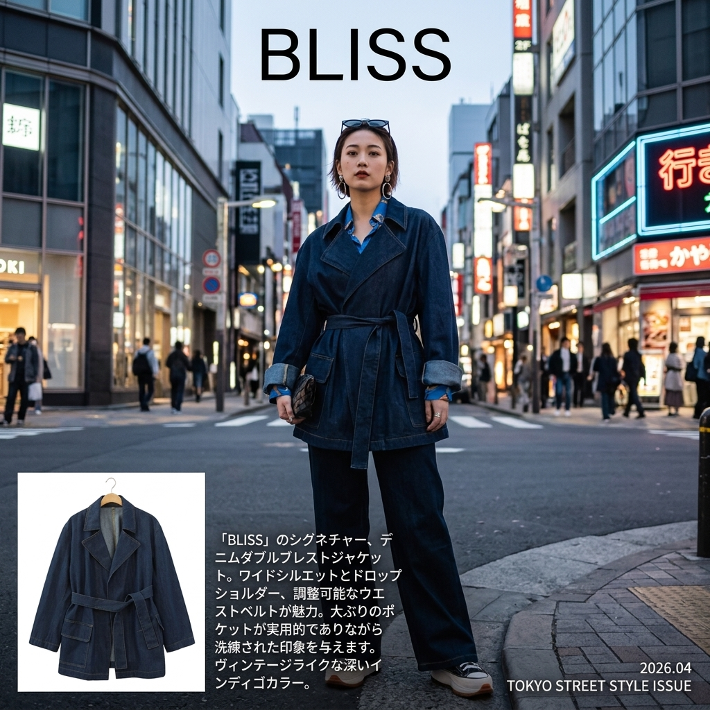 ファッション デニムウエストジャケット