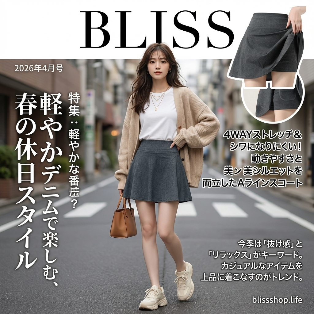 軽量デニムスコート