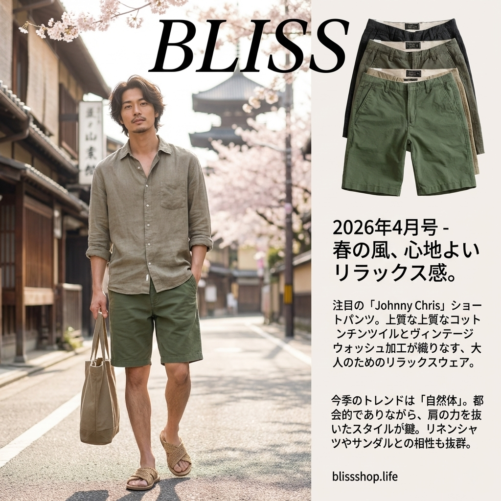 ピュアコットン ルーズストレートショートパンツ