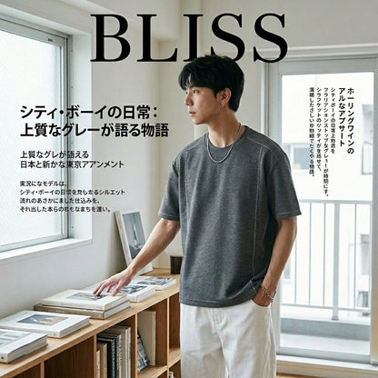 虛線設計短袖T恤