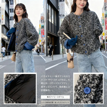Vintage Color-Block Patchwork Loose Jacket