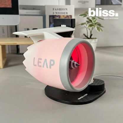 Jet Engine Turbine Desk Fan with Wireless Charging