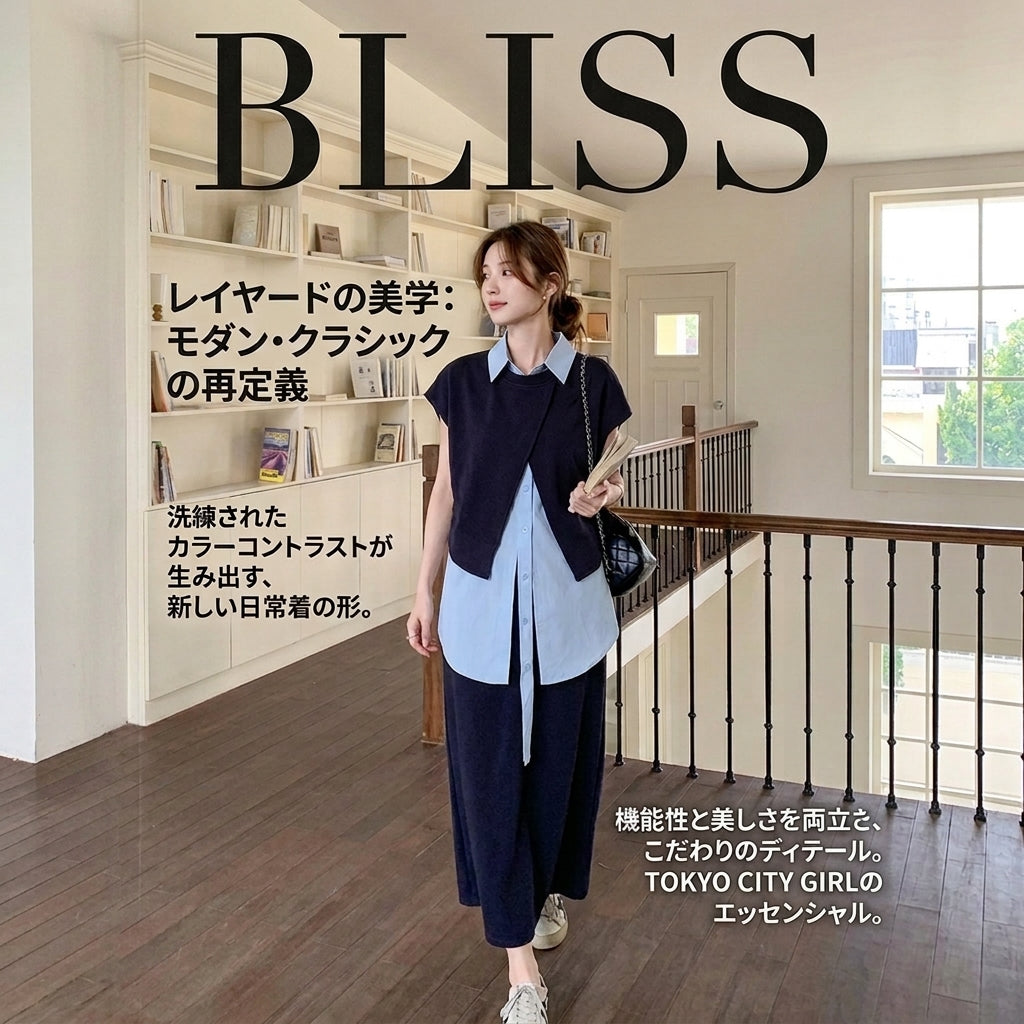 Deep Navy Irregular Shirt Set Dress