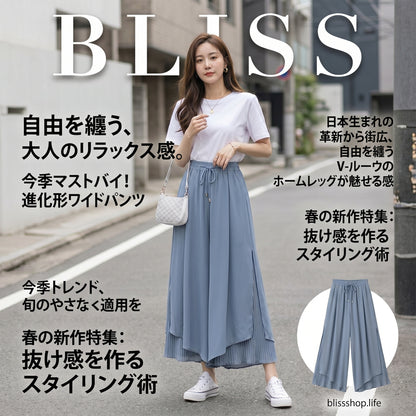 Pleated Chiffon Trousers