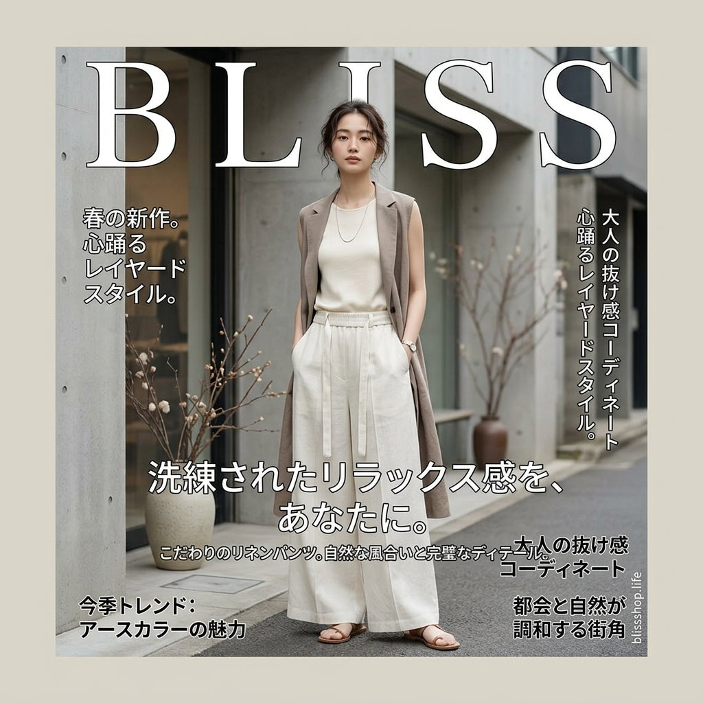 Loose Wide-Leg Pants with Center-Seam Panel Detail & Drawstring Waist