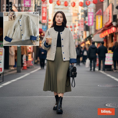 Vintage Color-Block Patchwork Loose Jacket