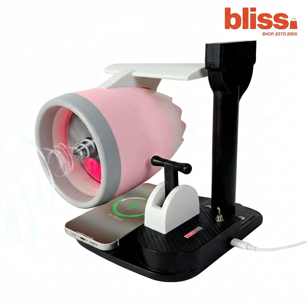 Jet Engine Turbine Desk Fan with Wireless Charging